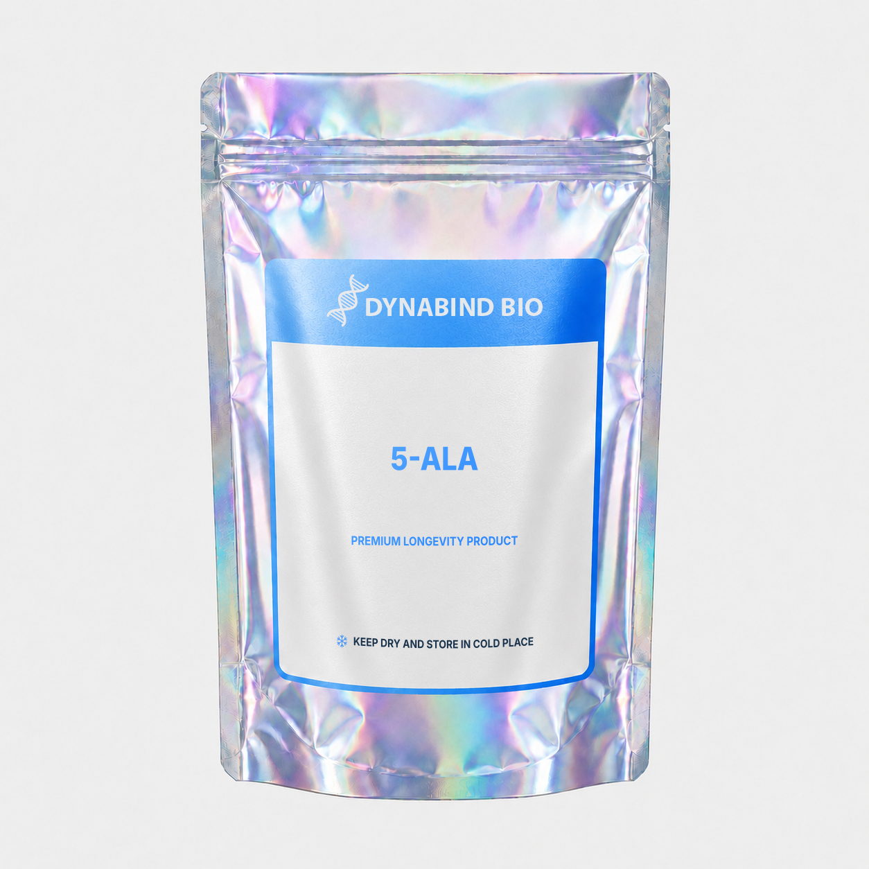 5-ALA supplement pouch for heme synthesis, oxygen use and cellular energy research by DynaBind Bio