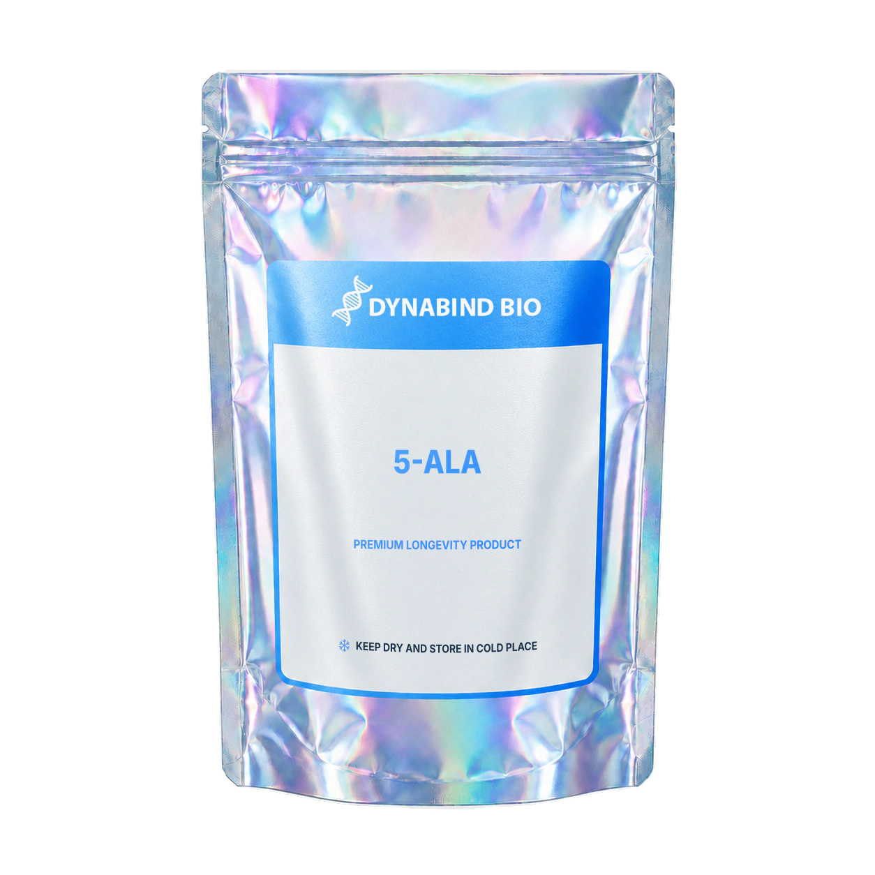 5-ALA supplement pouch for heme synthesis, oxygen use and cellular energy research by DynaBind Bio